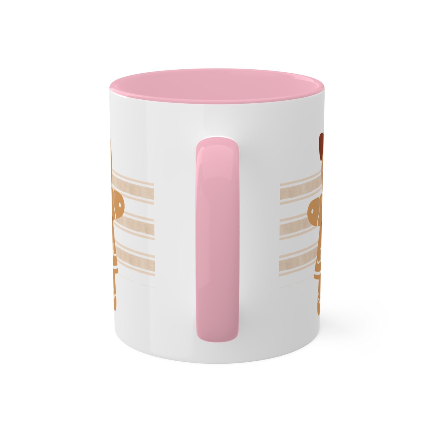 Personalized Gingerbread Girl Mug with Monogram & Colored Interior