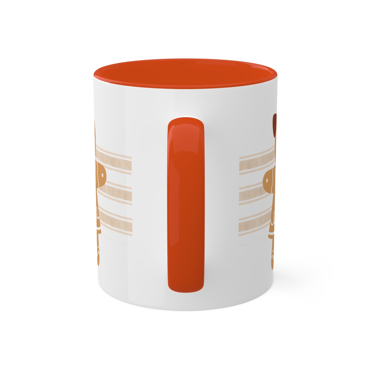 Personalized Gingerbread Girl Mug with Monogram & Colored Interior