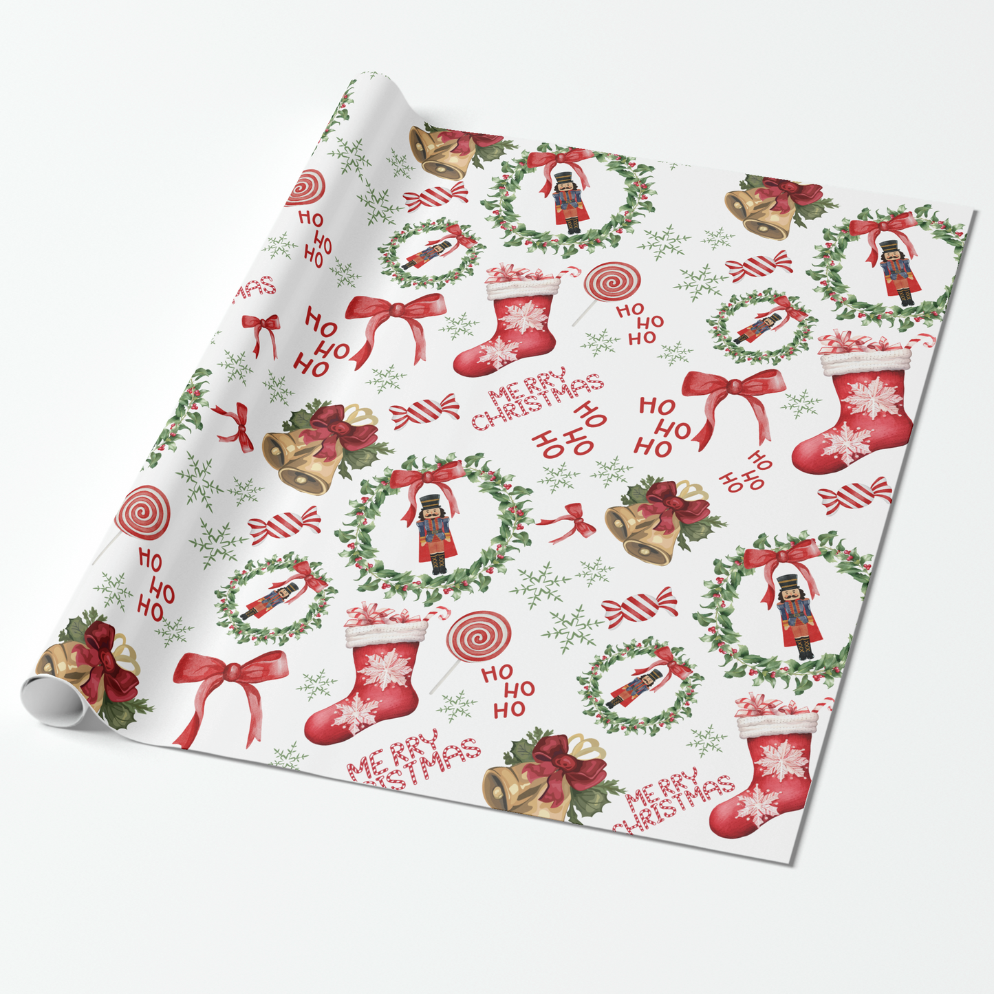 Festive Nutcracker Christmas Wrapping Paper Roll