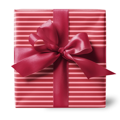 Red and Pink Stripes Pattern Christmas Holiday Wrapping Paper, Matte & Satin finish, 3 sizes