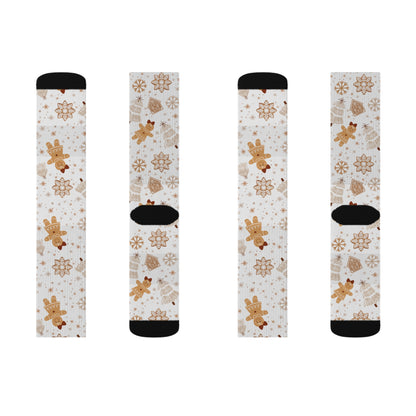 Gingerbread Sublimation Socks