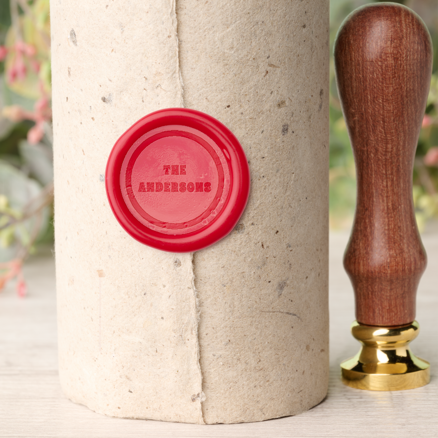 Custom Red Wax Seal & Stamp Kit