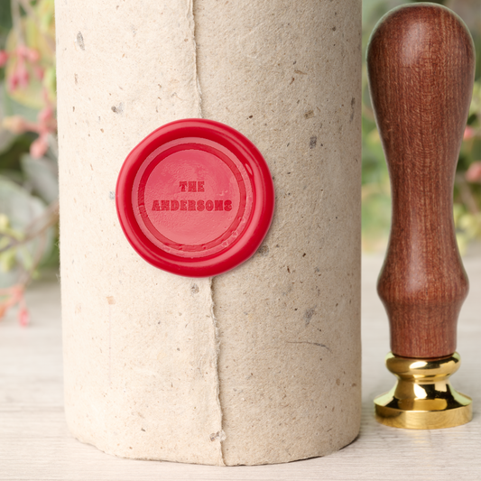 Custom Red Wax Seal & Stamp Kit