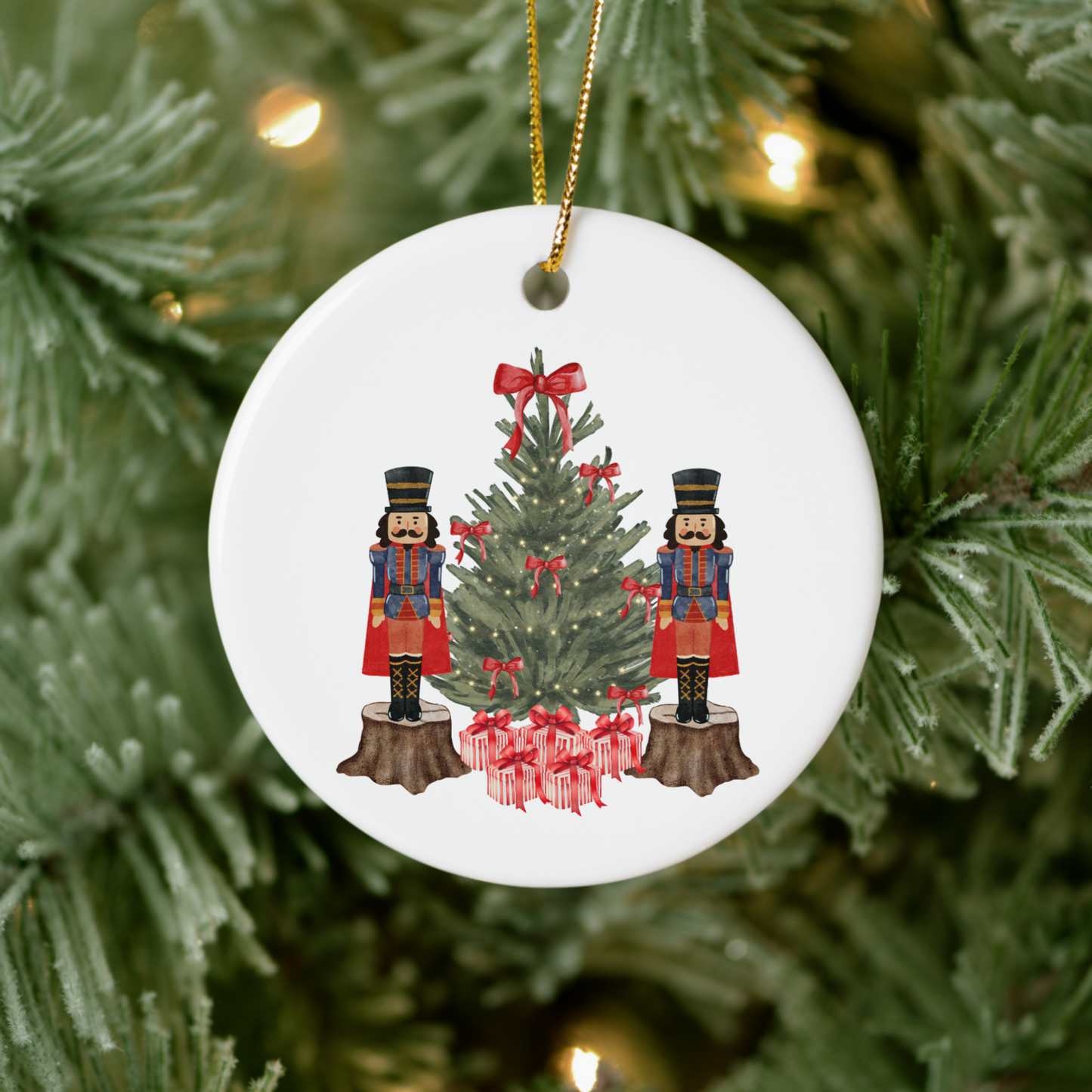 Nutcracker & Red Bow Christmas Ornaments (7 Variants)