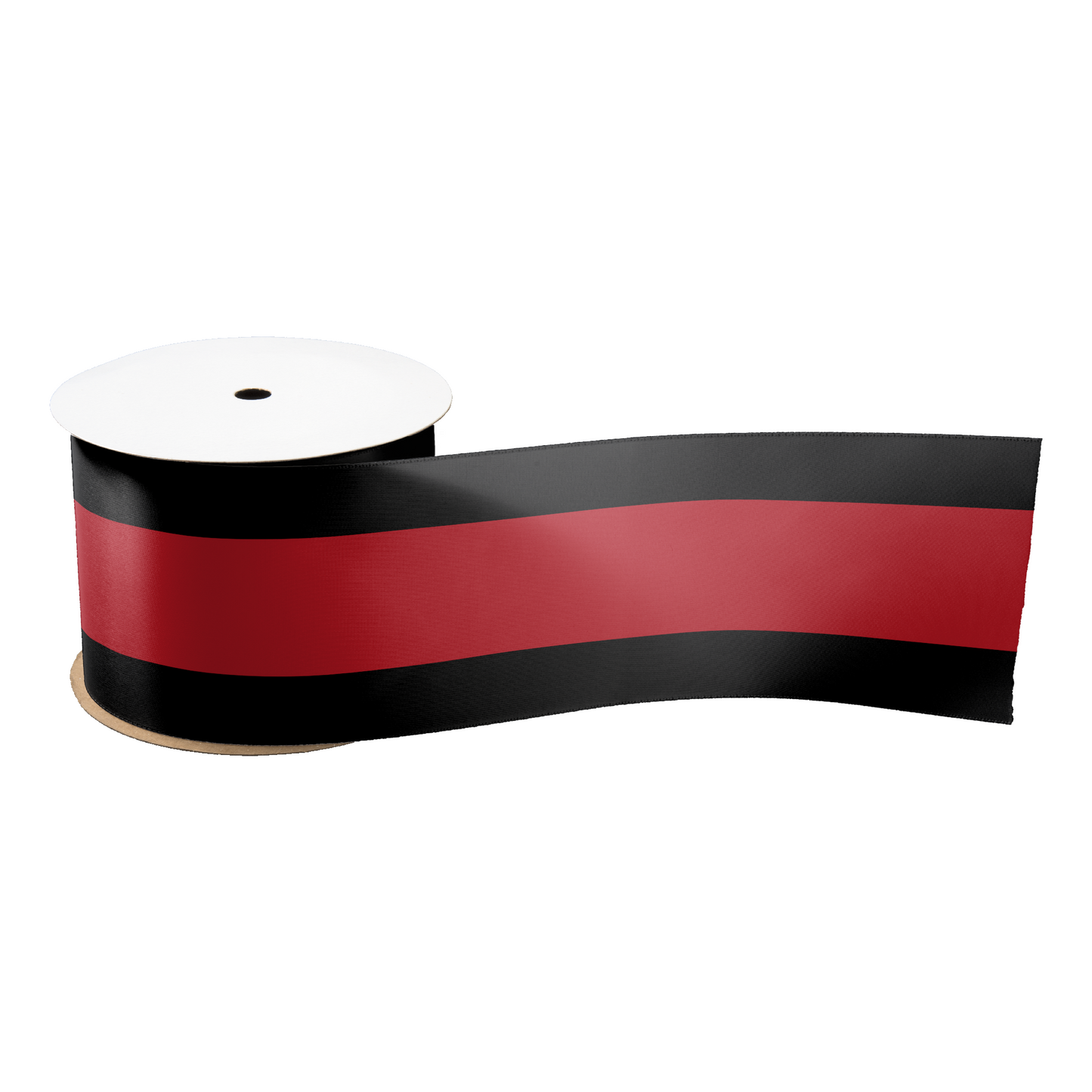 Red & Black Stripes Satin Ribbon (2 Yard Stool)