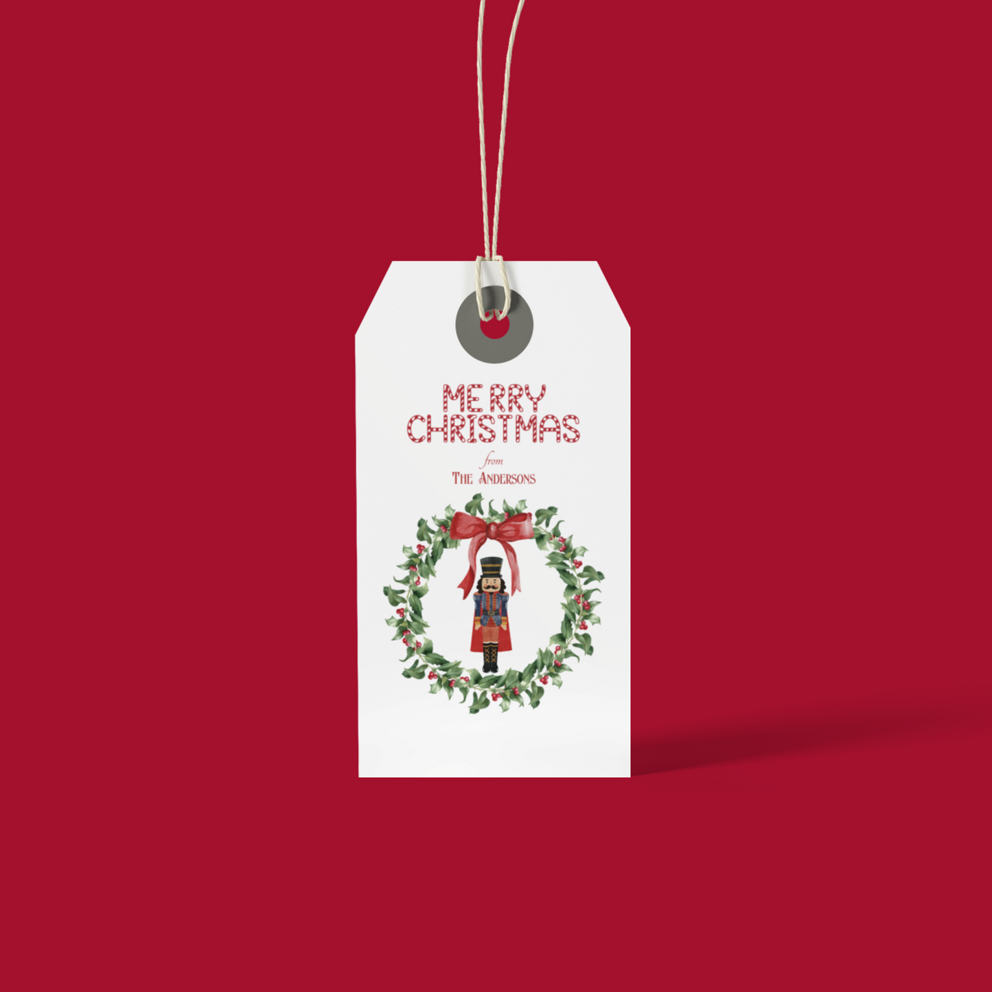 Merry Christmas Nutcracker Personalized Gift Tag